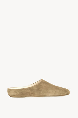 Kibal, women's mules gold beige suede