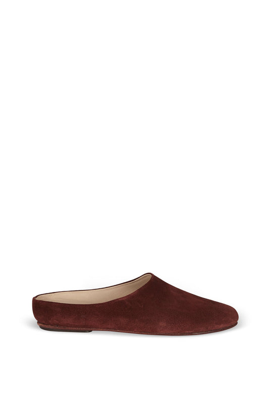 Kibal, burgundy suede mules