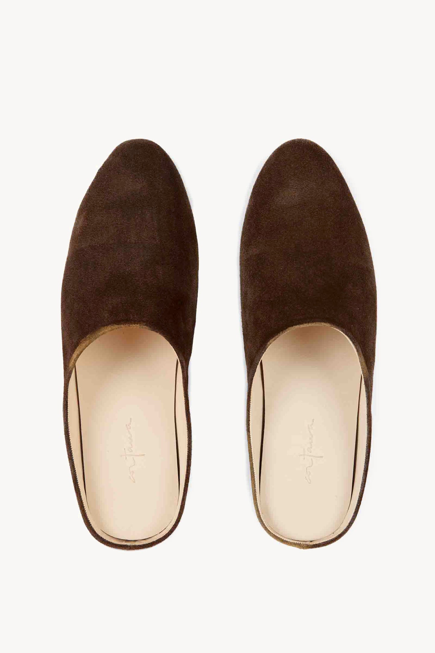 Kibal, café suede women’s babouche