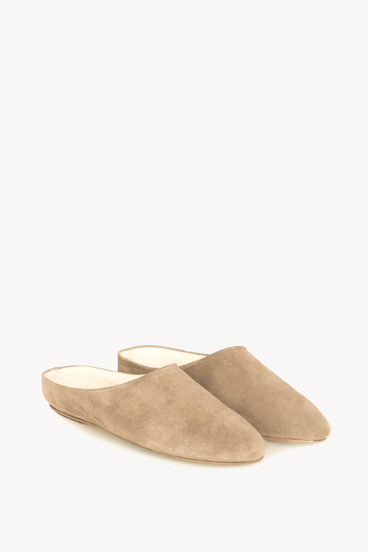Kibal, dark beige suede women’s babouche