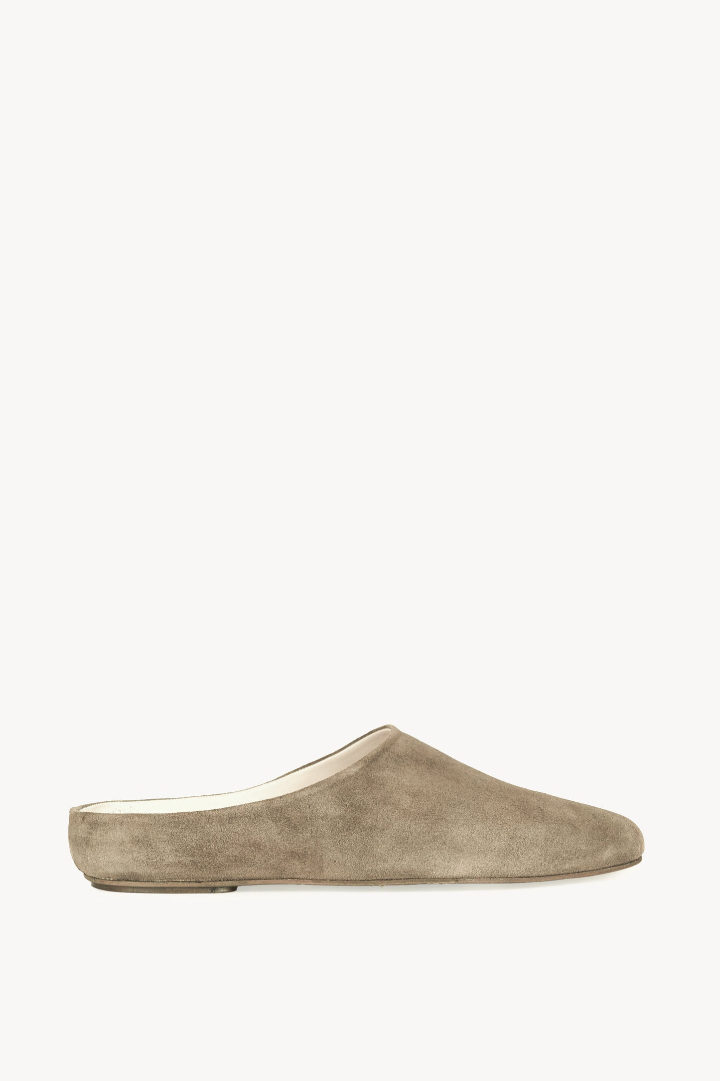 Kibal, dark stone suede women’s babouche