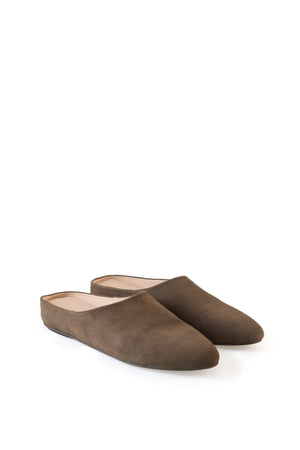 Kibal, olive suede mules