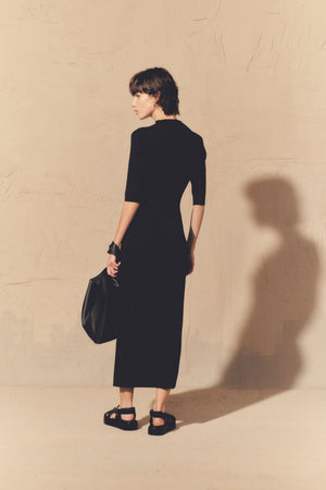 Kiiro, black silk knit dress
