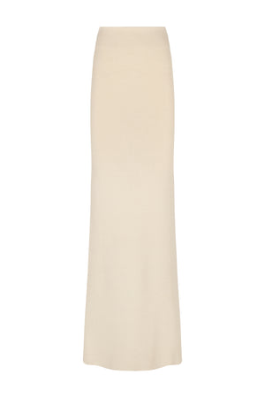 Kiiro, ivory silk knit skirt