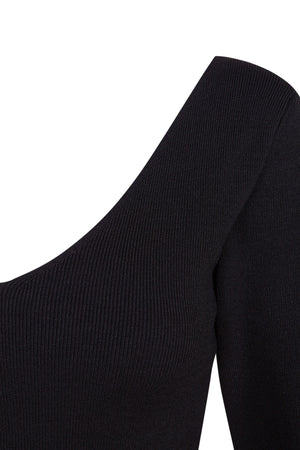 Kiiro, black knit crop top