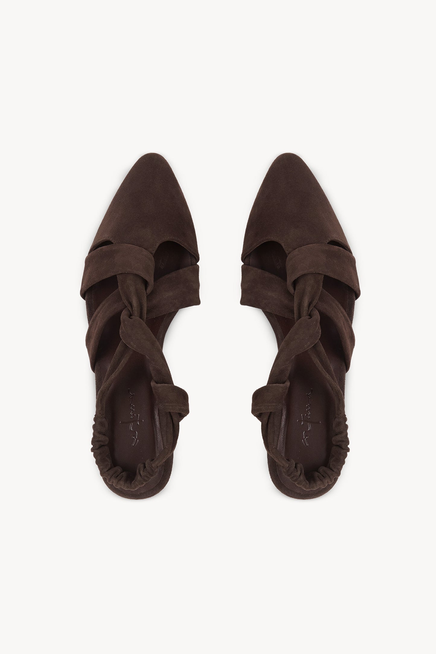 Knot, dark brown pointed shoe