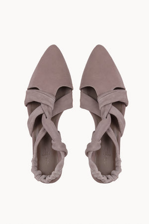 Knot, cocoa pointed shoe