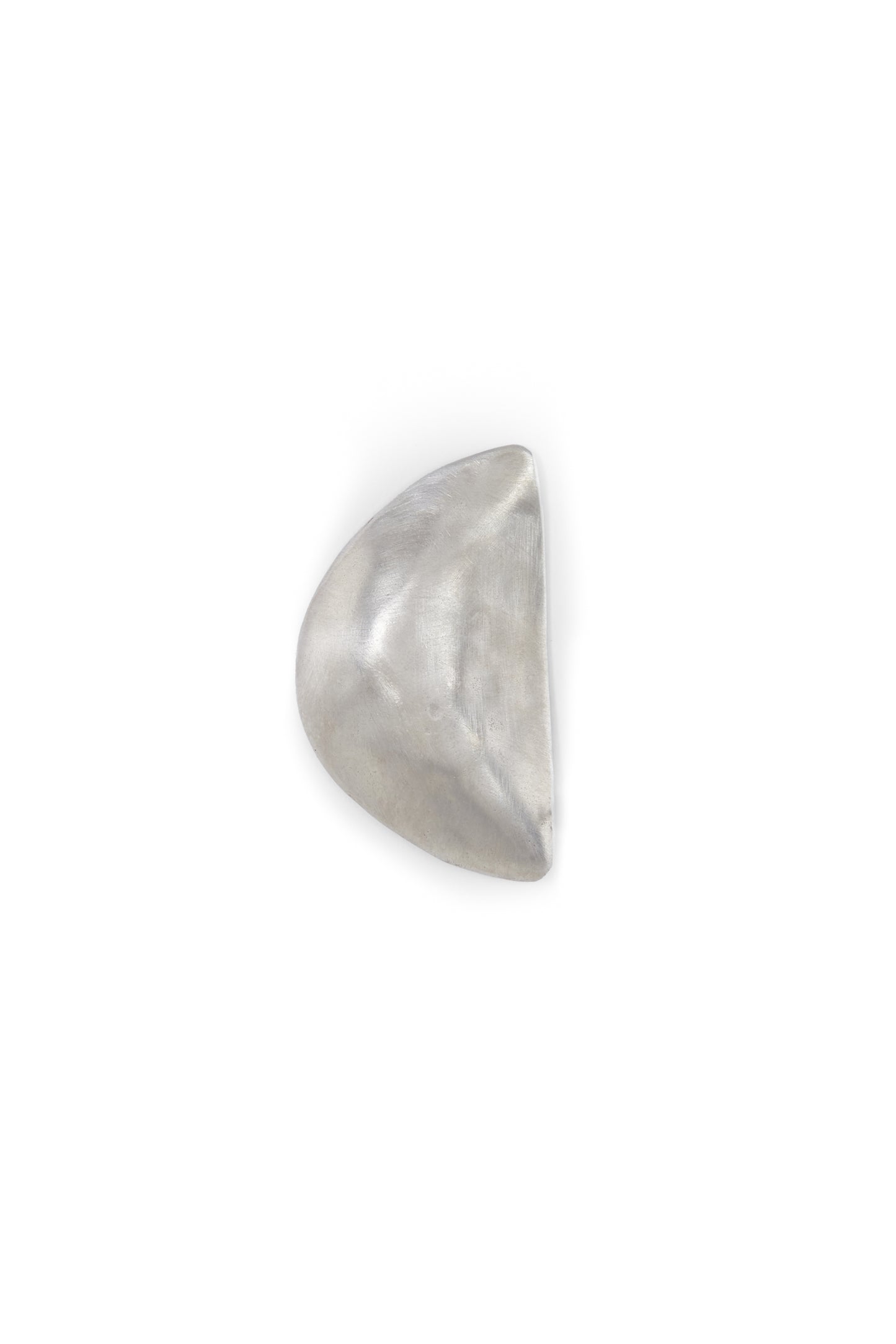 Kuu left, silver triangular earring