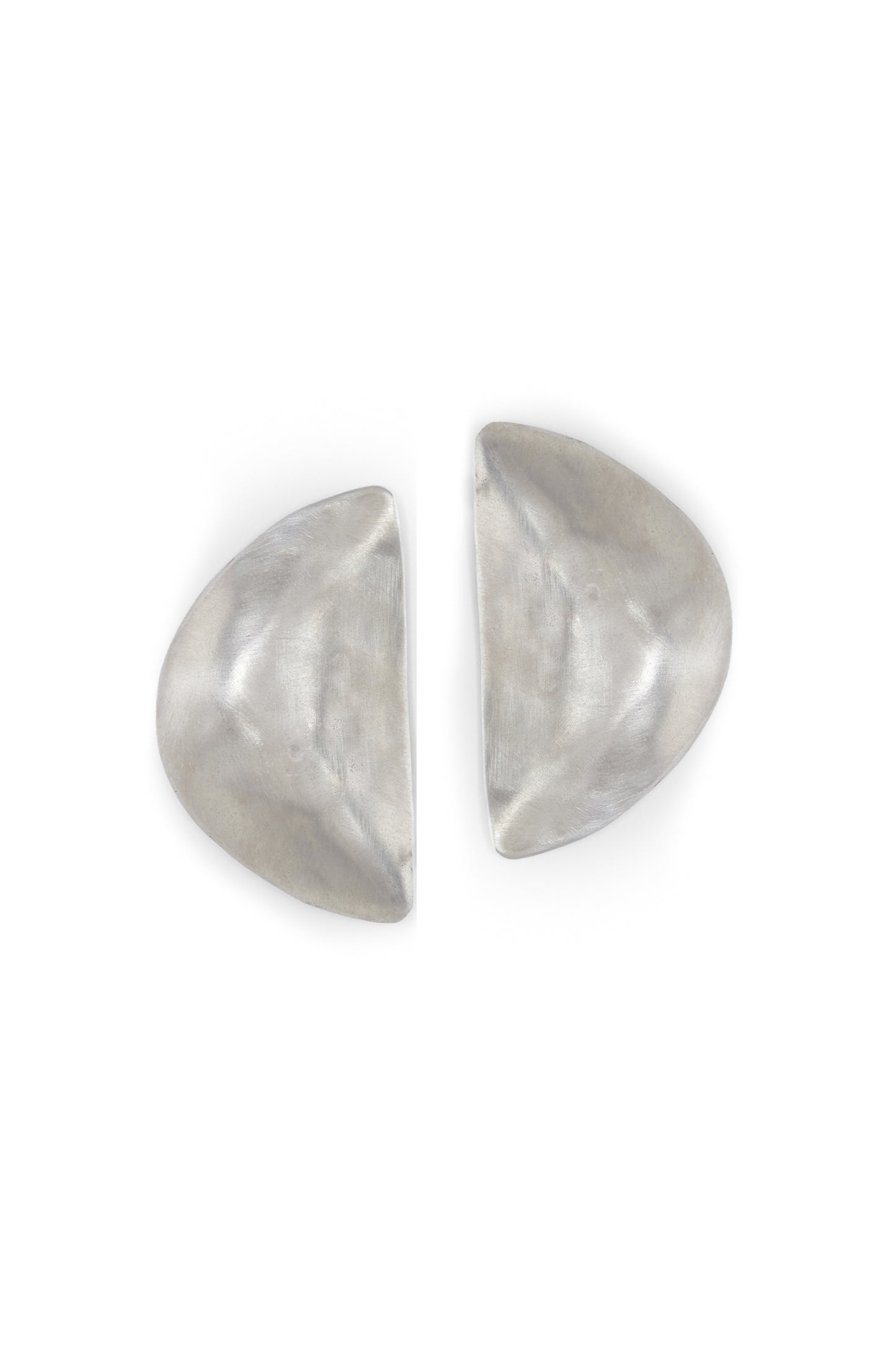 Kuu right, silver triangular earring