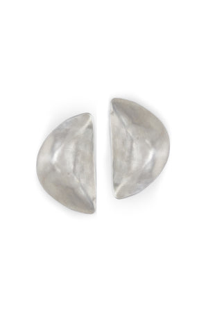 Kuu left, silver triangular earring