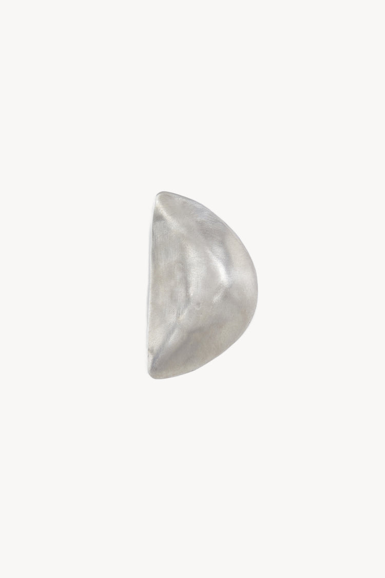 Kuu right, silver triangular earring