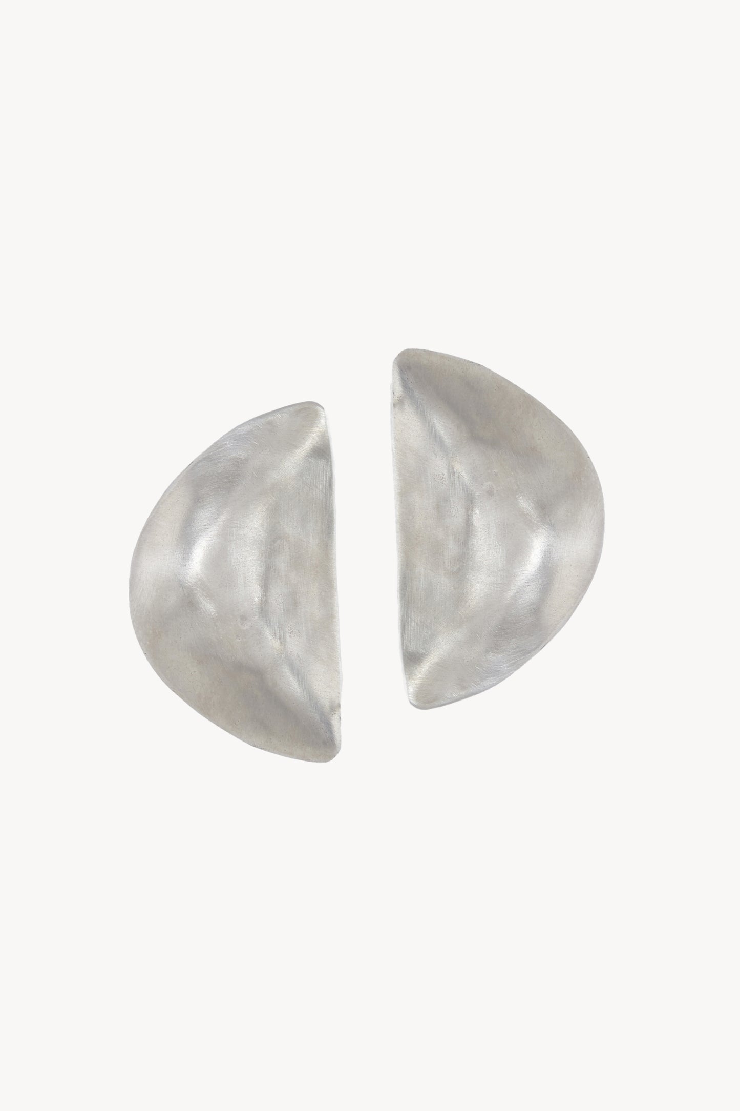 Kuu right, silver triangular earring