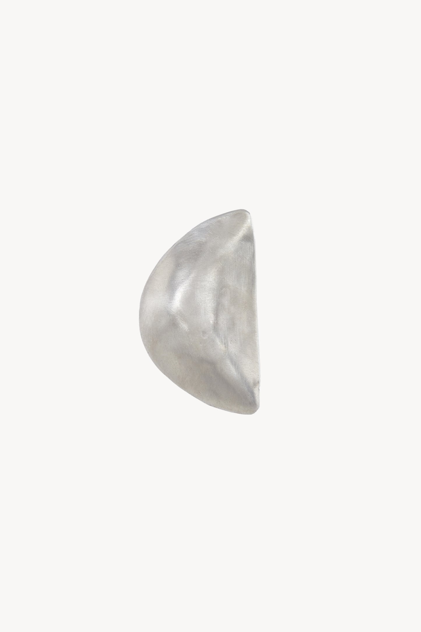 Kuu left, silver triangular earring