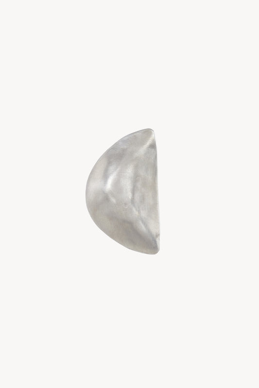 Kuu left, silver triangular earring