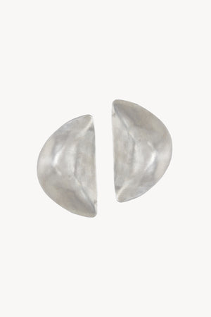 Kuu left, silver triangular earring