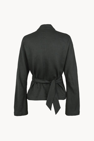 Kyo, ocean green linen and wool jacket