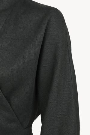 Kyo, ocean green linen and wool jacket