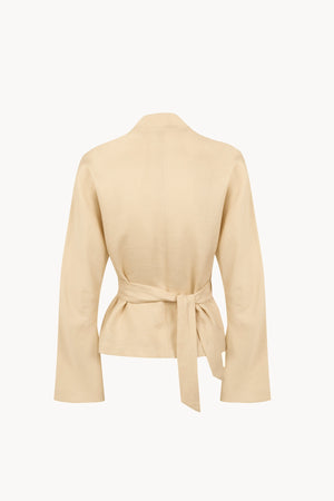 Kyo, sand linen and wool jacket