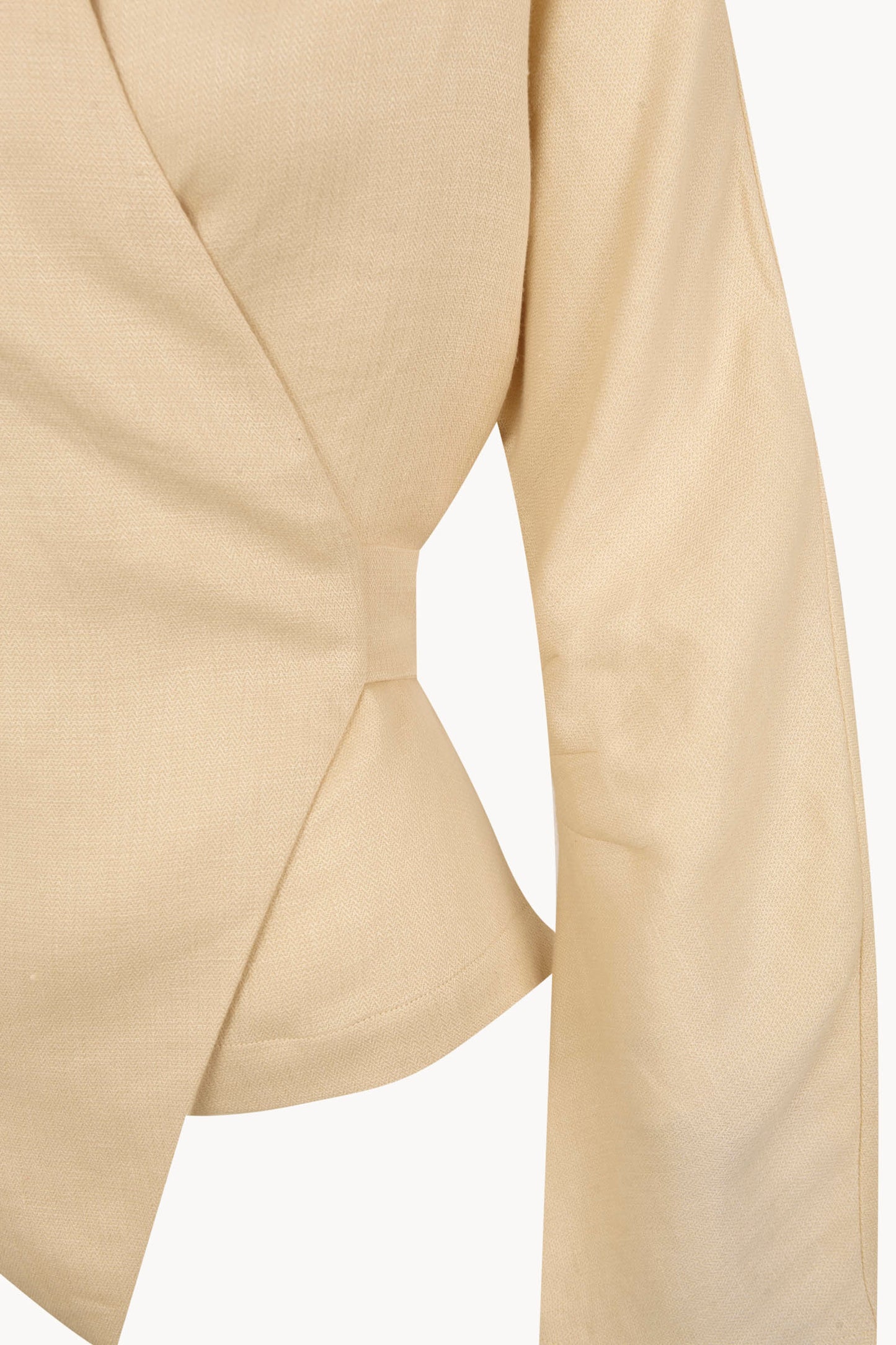 Kyo, sand linen and wool jacket