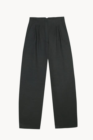 Kyo, ocean green linen and wool trousers