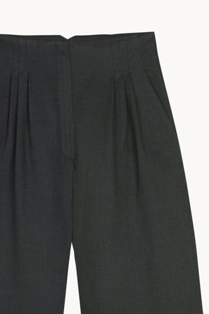 Kyo, ocean green linen and wool trousers