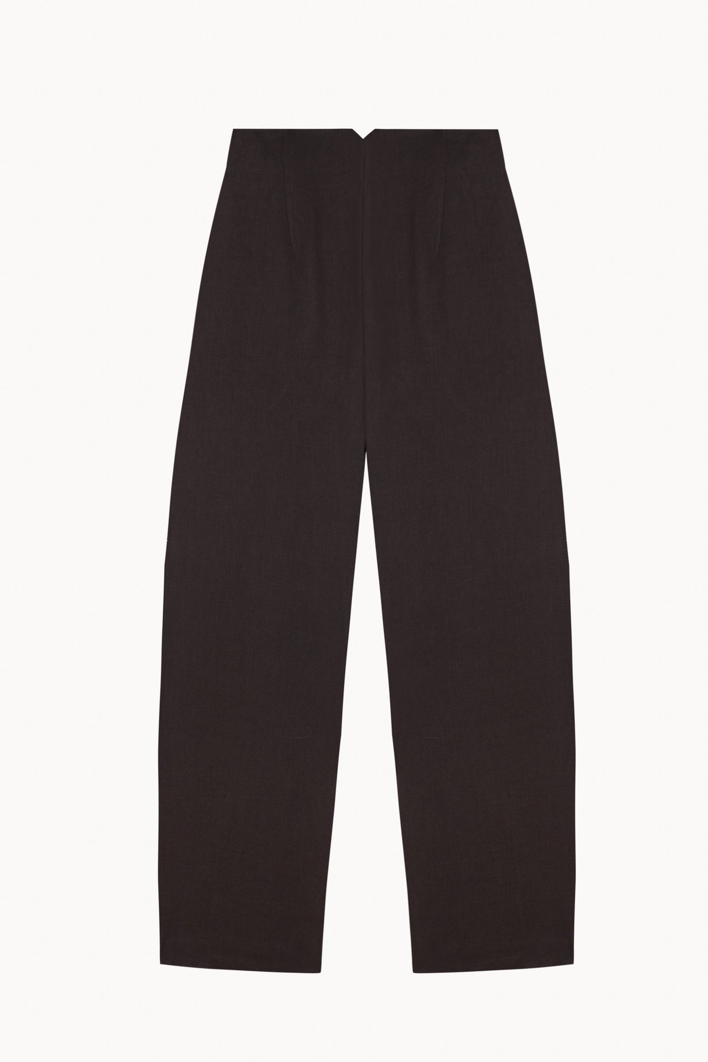 Kyo, burgundy brown linen and wool trousers