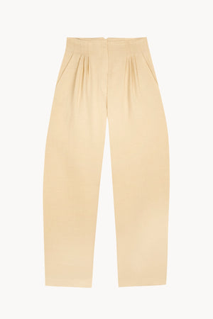Kyo, sand linen and wool trousers