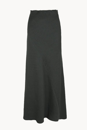 Kyo, ocean green linen and wool maxi skirt
