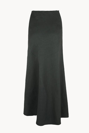 Kyo, ocean green linen and wool maxi skirt