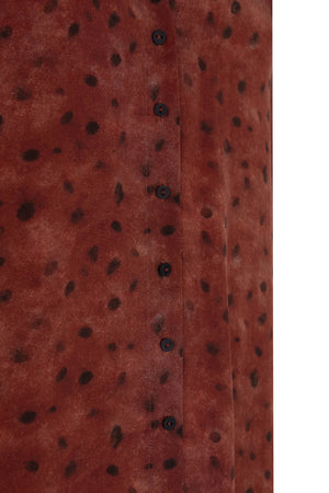 Lady bug, dots print silk dress