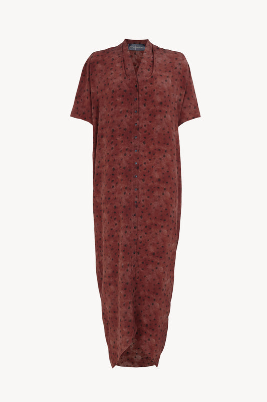 Lady bug, dots print silk dress