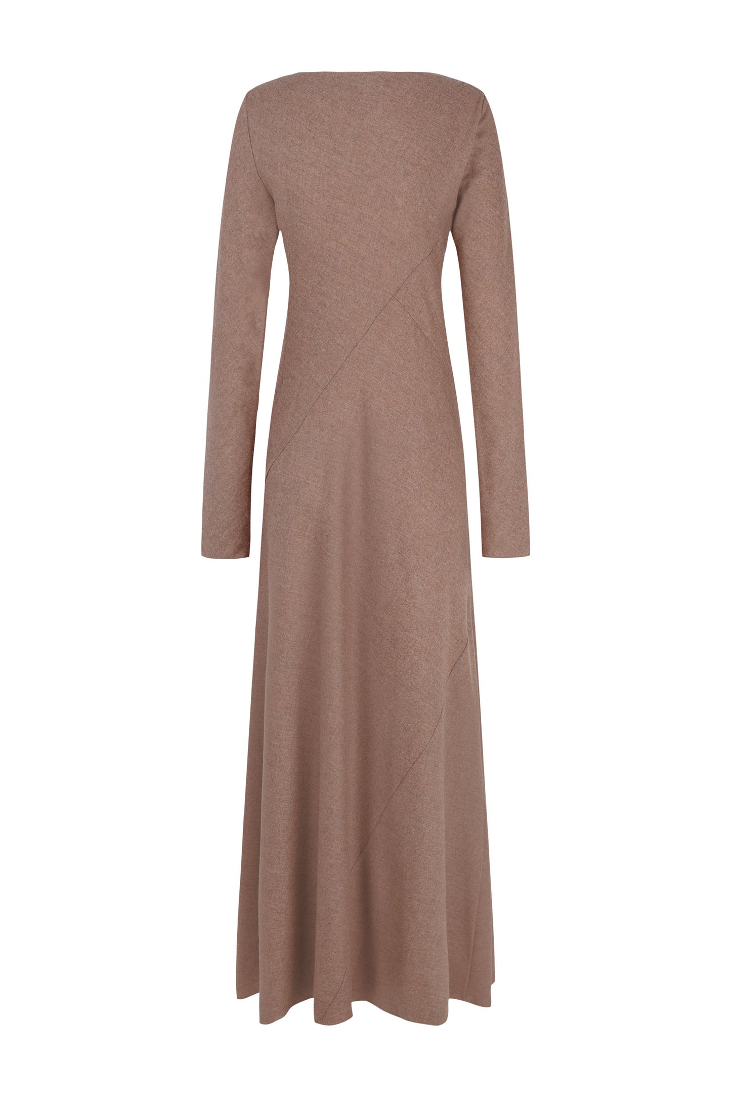 Lanna, cappuccino virgin wool and cashmere dress