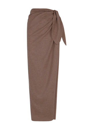 Lanna, cappuccino skirt in virgin wool and cashmere