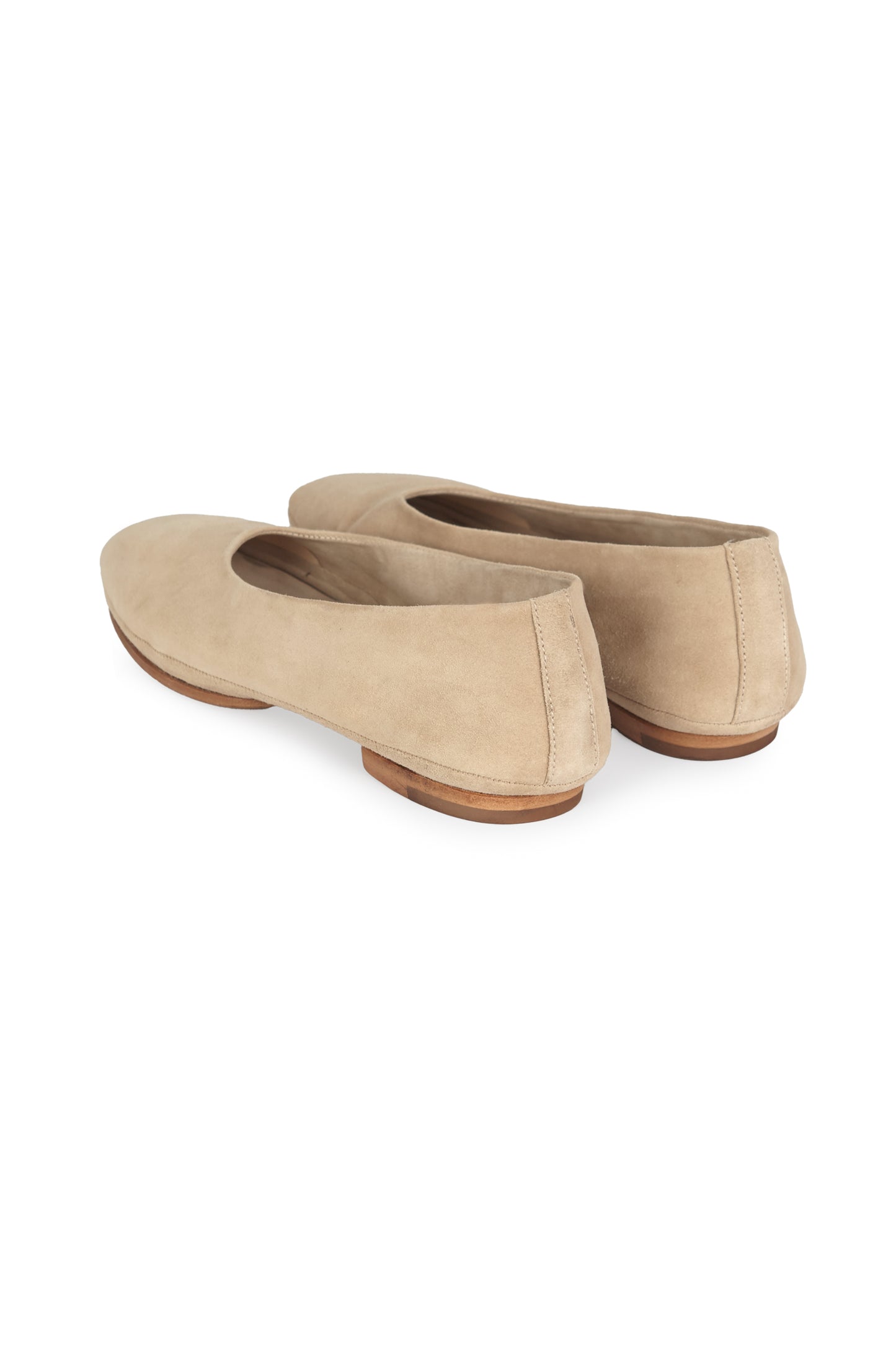 Lara, beige suede ballerina