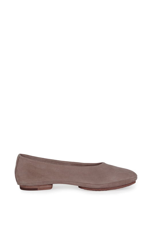 Lara, cocoa suede ballerina