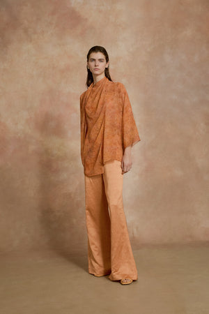 Paz, tangerine flare pants 