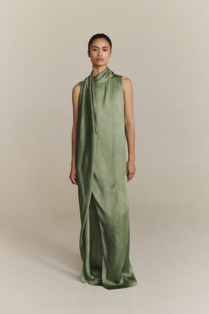 Lava, fade aquamarine long dress