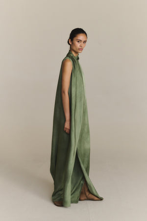 Lava, fade aquamarine long dress