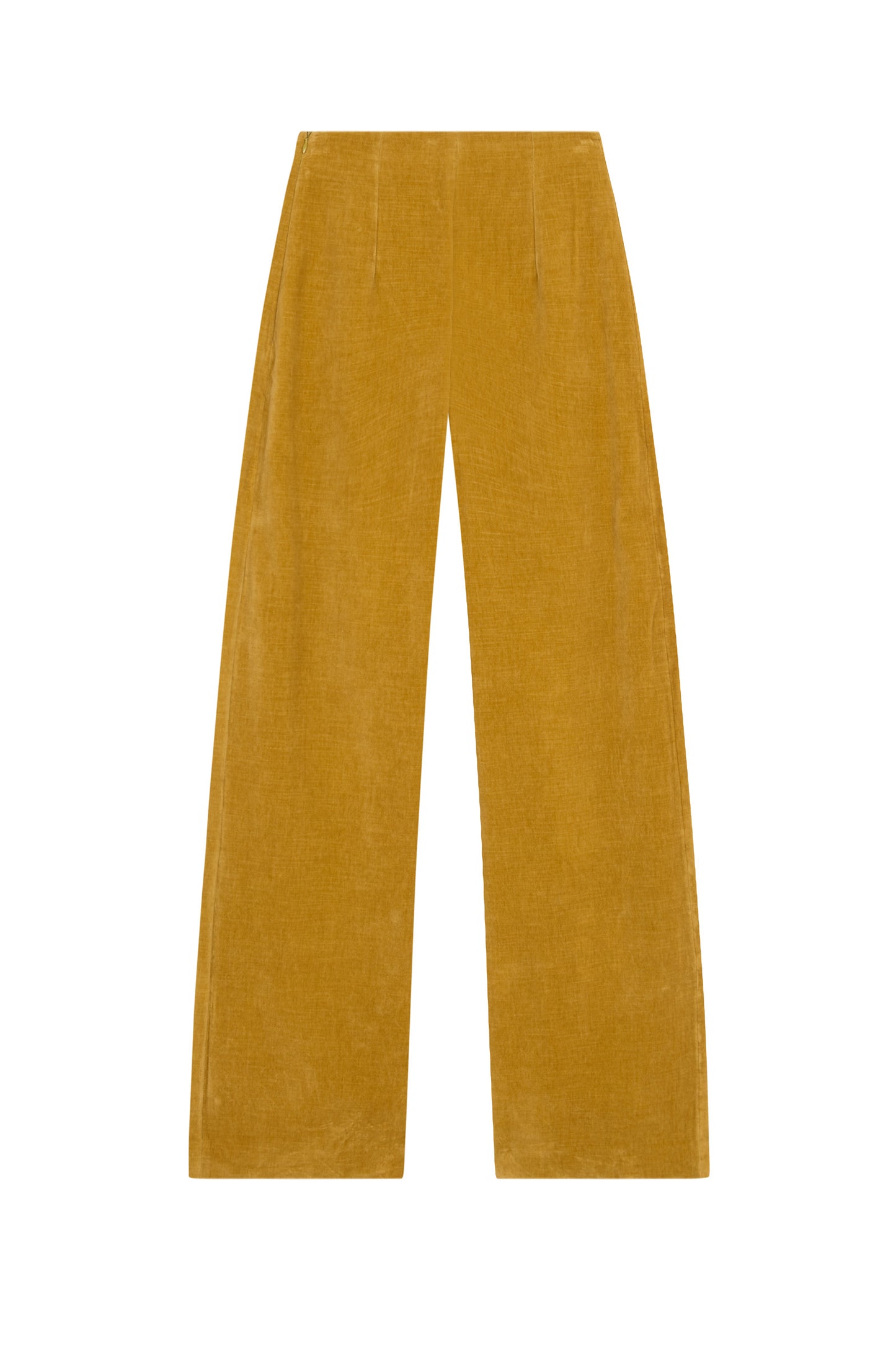 Leandra, pantalón en terciopelo dorado