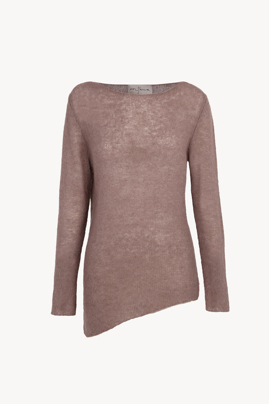 Lena, cocoa alpaca merino wool and silk jumper