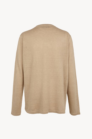 Lian, beige linen knit cardigan