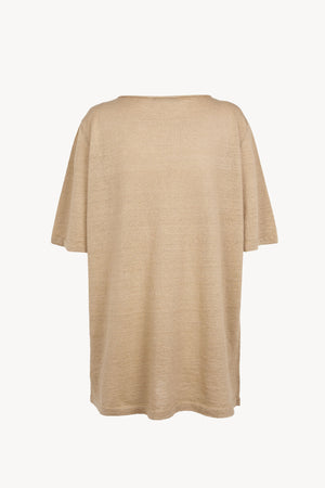 Lian, beige linen knit t-shirt