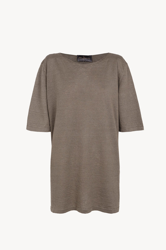 Lian, camiseta de punto de lino vison