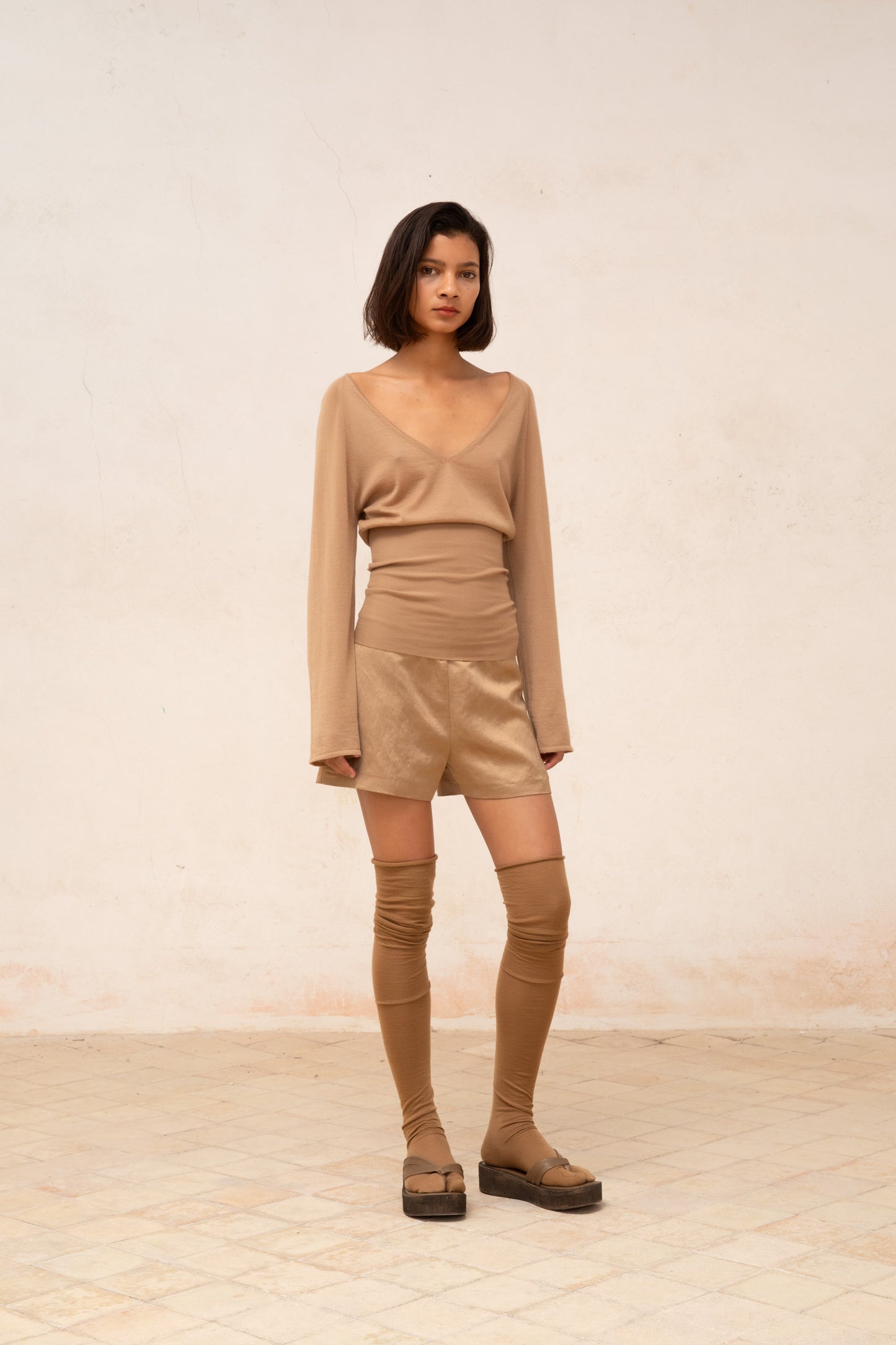 Liana, cocoa cashmere top