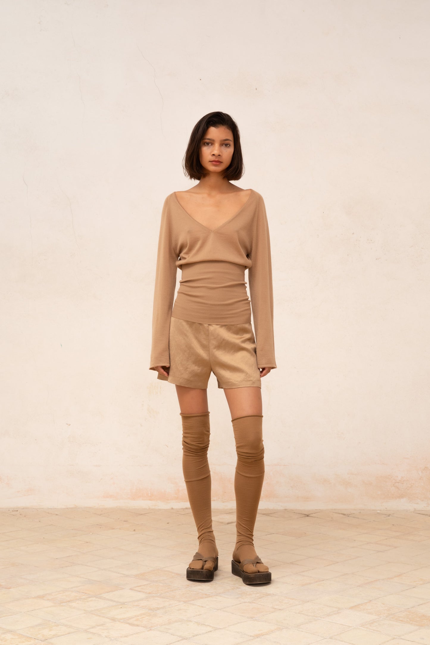 Liana, cocoa cashmere top