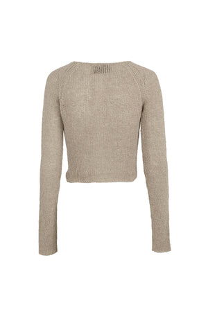 Lierre, light olive knitwear cardigan