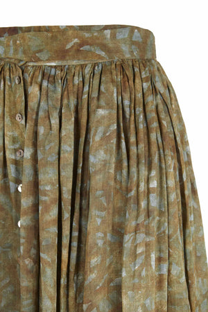 Lil, trap print ramie skirt