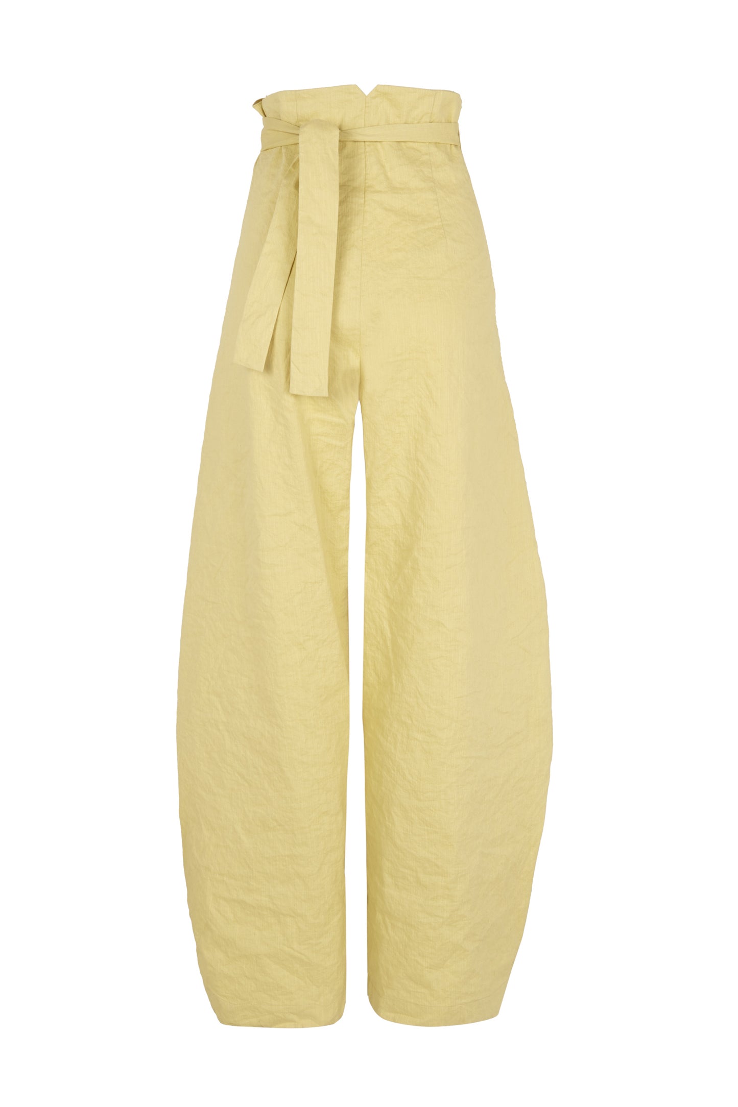 Limon, pantalon de talle alto amarillo claro