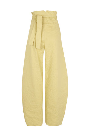 Limon, pantalon de talle alto amarillo claro