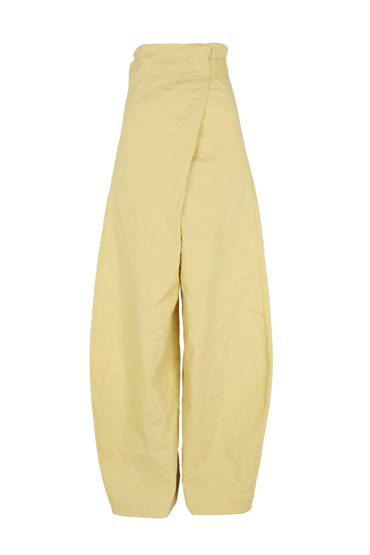 Limon, pantalon de talle alto amarillo claro